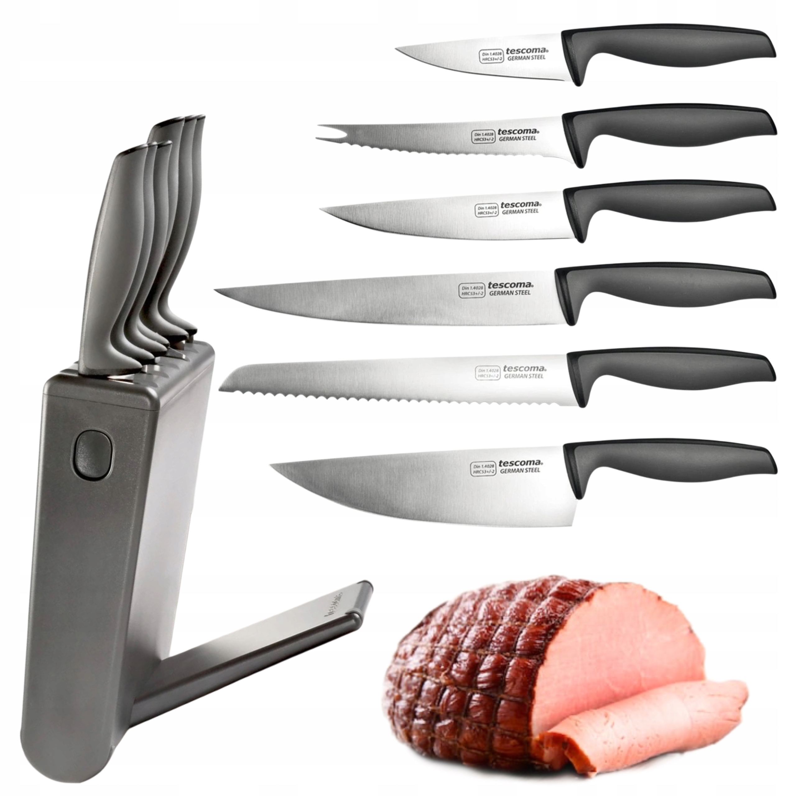 Tescoma Precioso Komplet Sada 6 Oceľových Kuchynských Nožov V Bloku Ostré