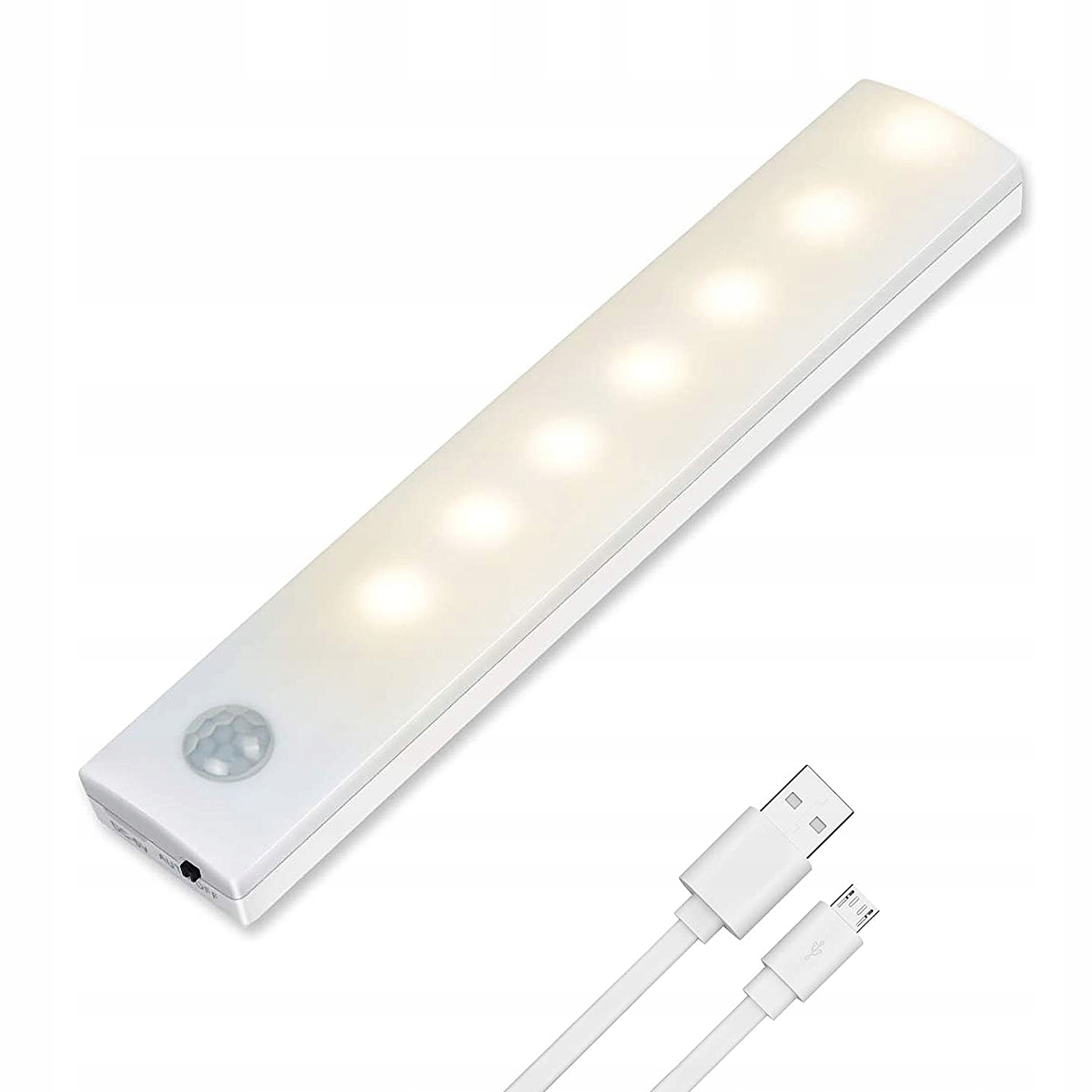 Lampka LED z CZUJNIKIEM RUCHU na USB BEZPRZEWODOWA Lampeczka na korytarz