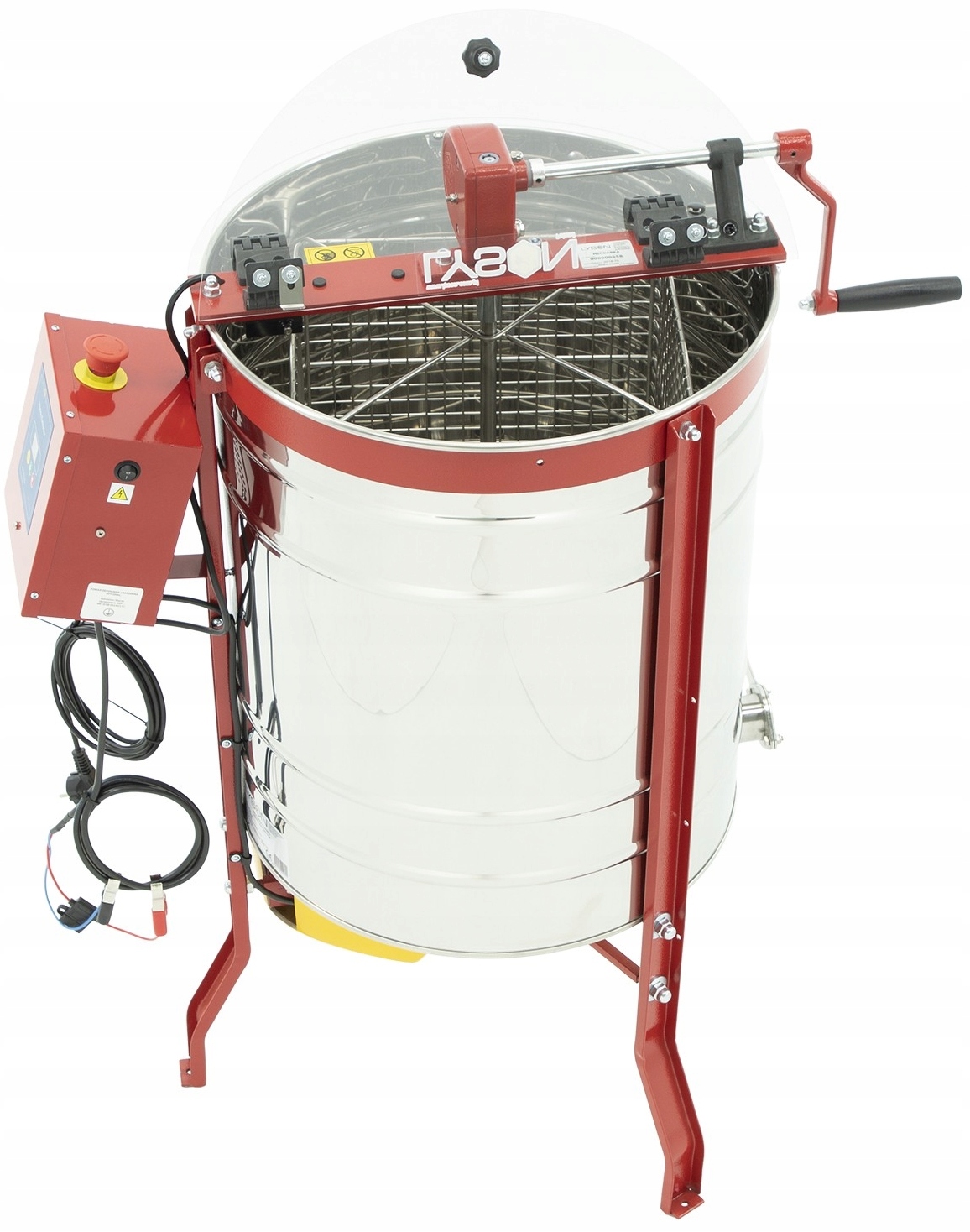 Miodarka 4 ramkowa RĘCZNA i ELEKTRYCZNA Wielkopolska LN 500mm 12/230V Kod producenta W2013B