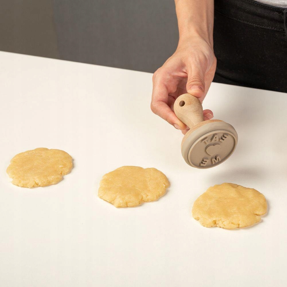 Stempel PIECZĄTKA dekorator do zdobienia ciastek Materiał dominujący drewno