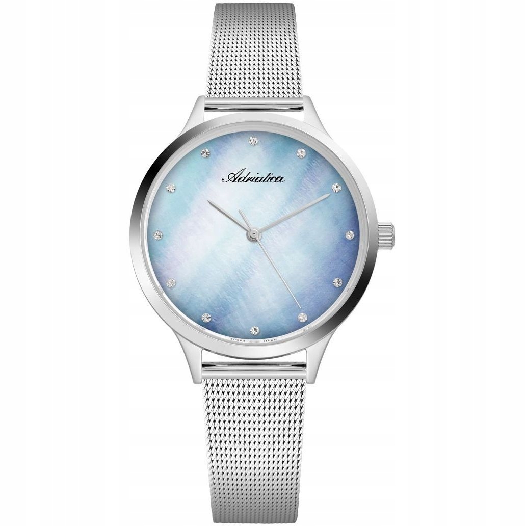 Elegantní dámské hodinky Adriatica s krystaly na ciferníku A3572.514ZQ