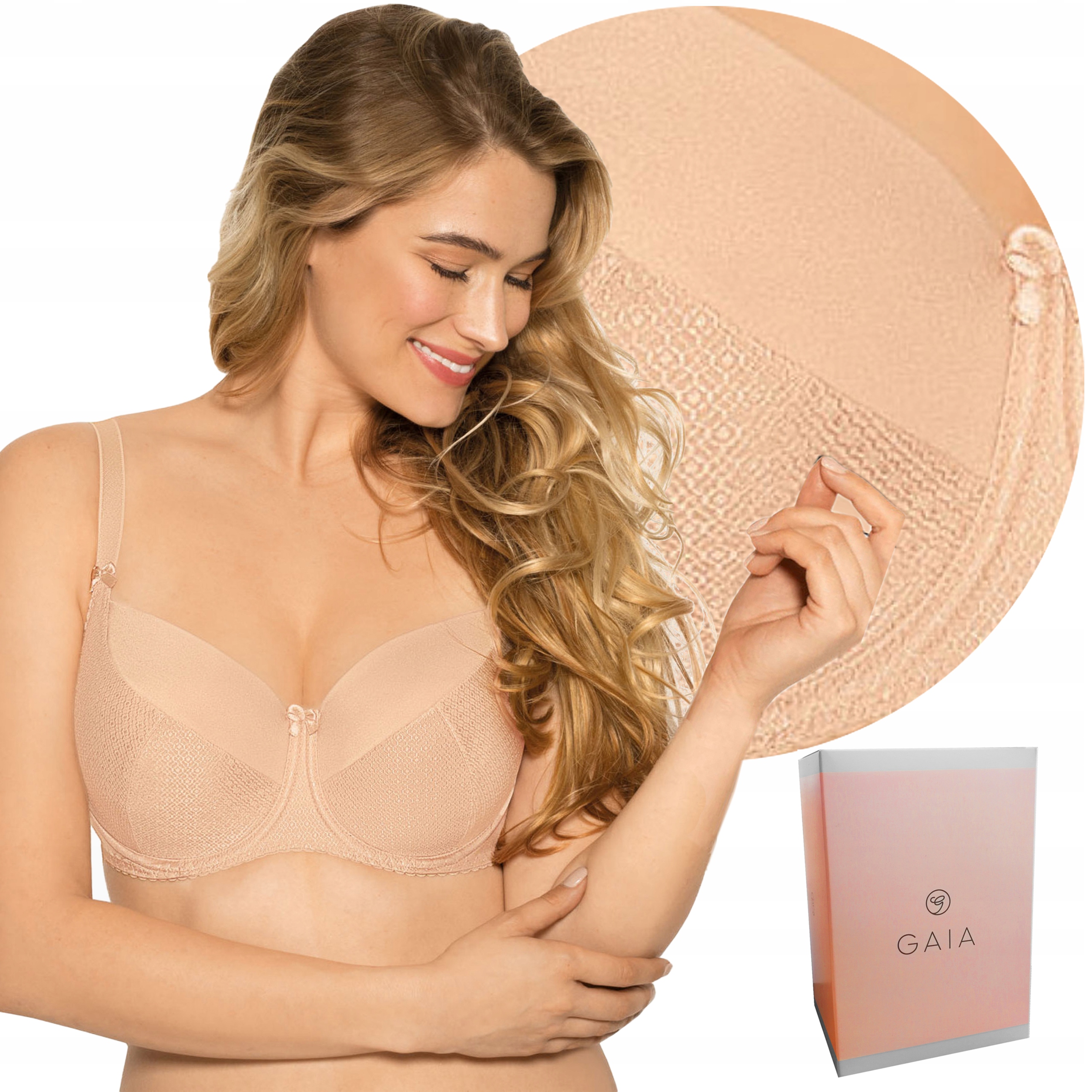 

Gaia Kate 281, biustonosz full cup, Beżowy, 90B