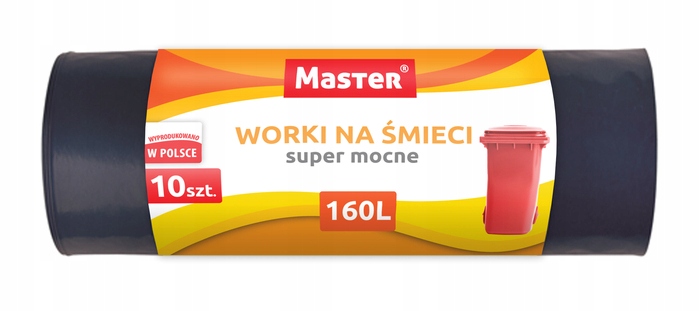 5X Master Pytle na odpadky Silné 160L 10 Kusů