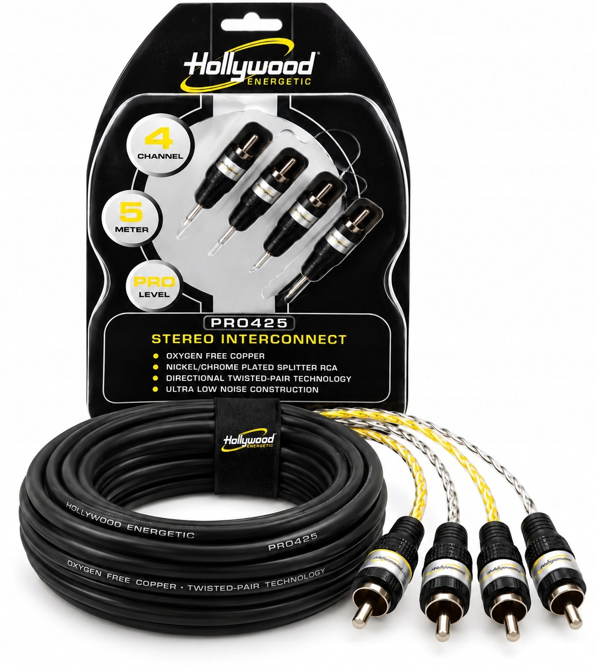 Hollywood Energetic PRO-425 Rca Cinch Kabel pro zesilovač 5m