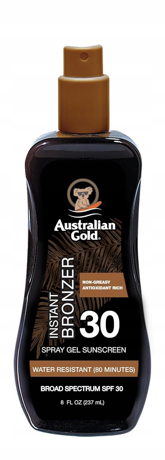 Australian Gold voděodolný olej na opalování s bronzerem Spf 30 237 ml