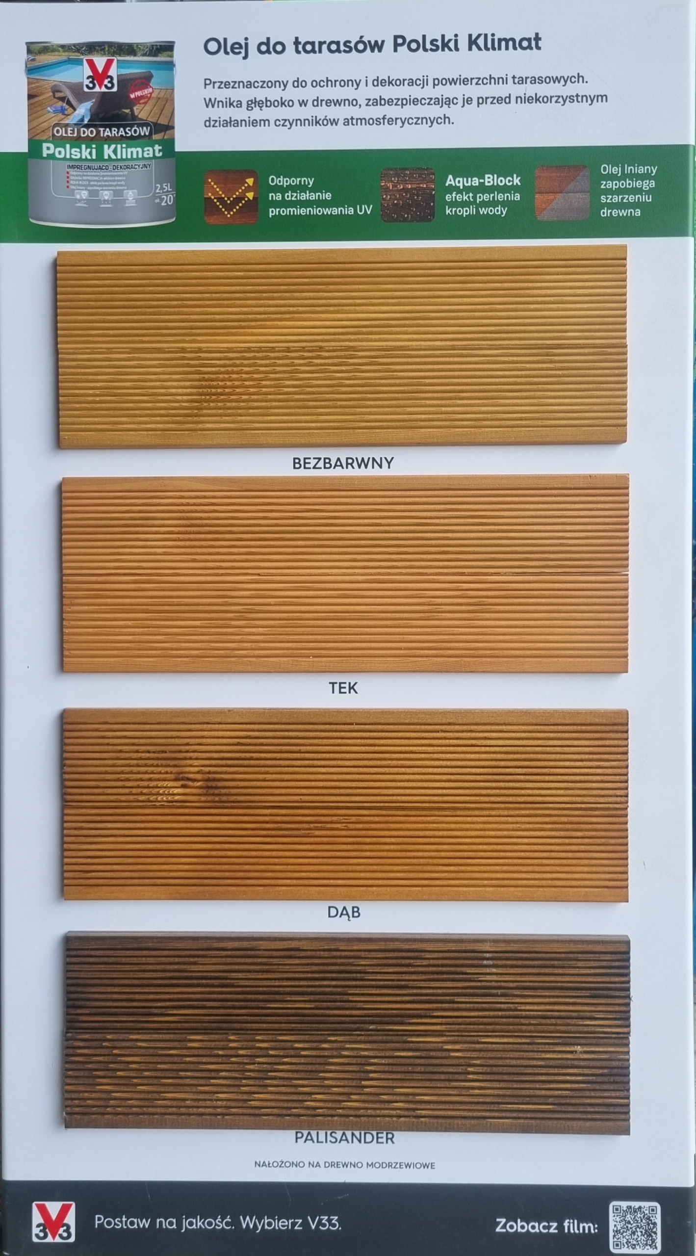 V33 OLEJ DO TARASÓW 5L PALISANDER 3V3 Marka V33