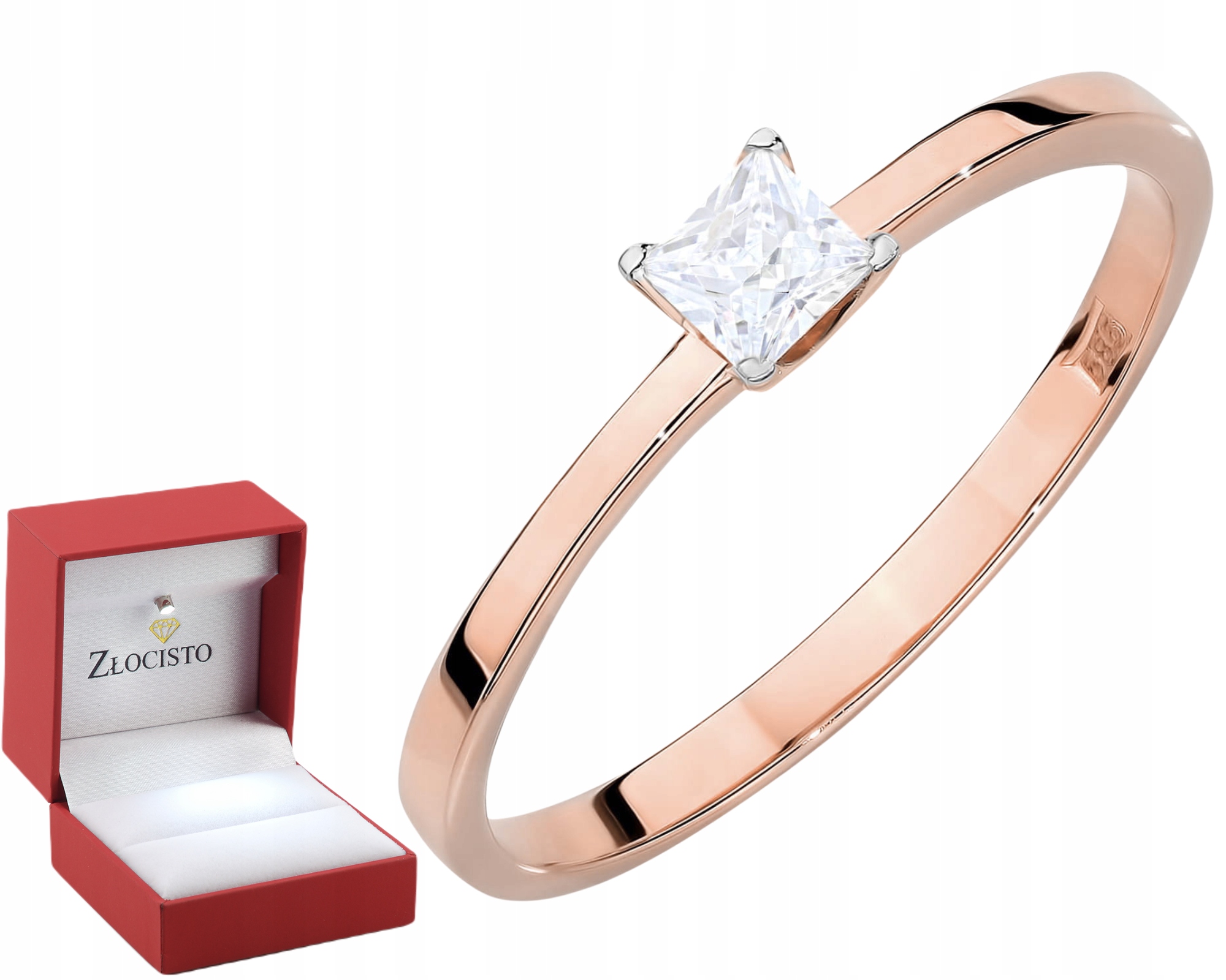 Růžové zlato Prstýnek Diamantová laboratoř Jako Dárek Drtič 585 14K