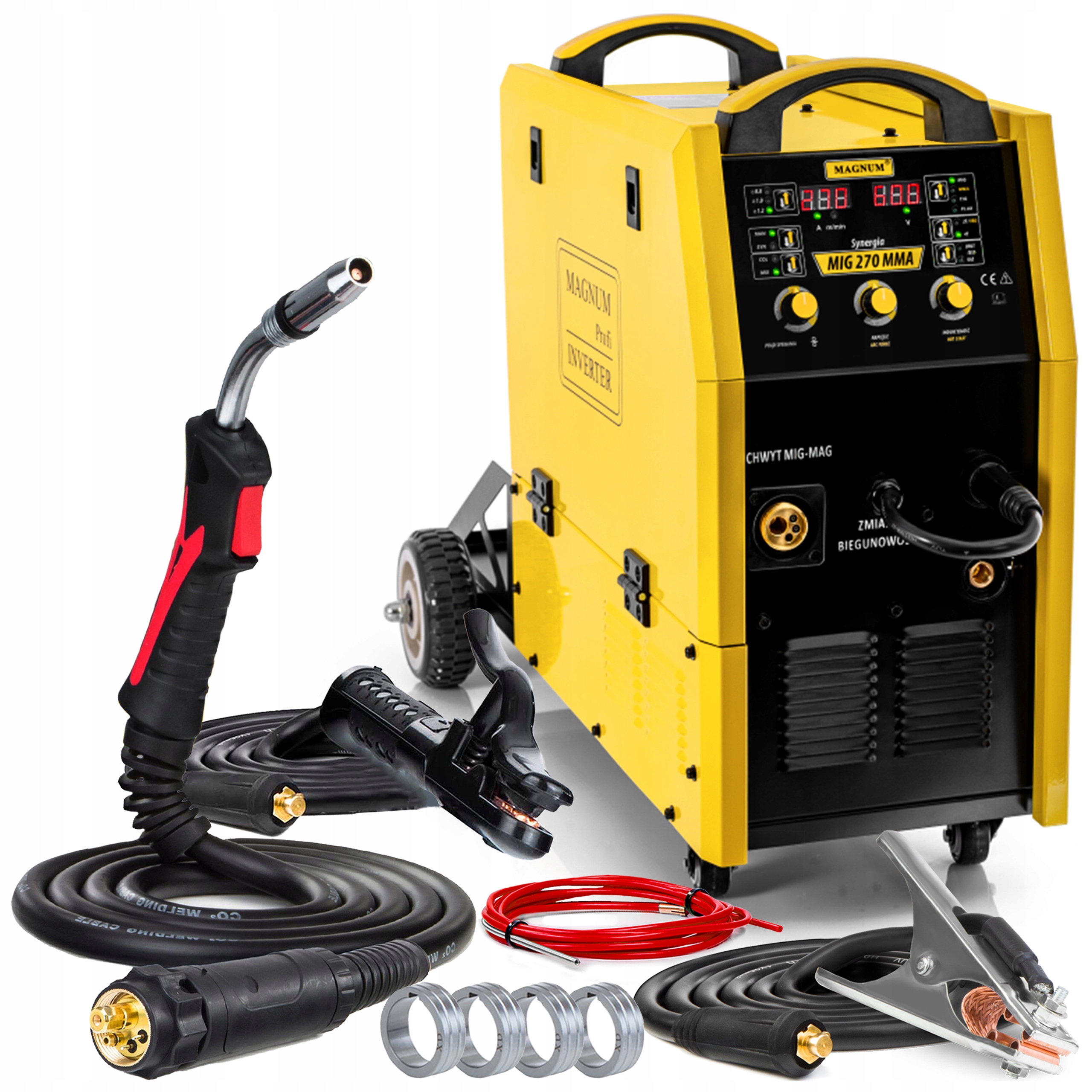 Poloautomatický Svařovací Stroj Magnum Mig 270 Mma Synergie 270A 400V Igbt 4X4 Alu