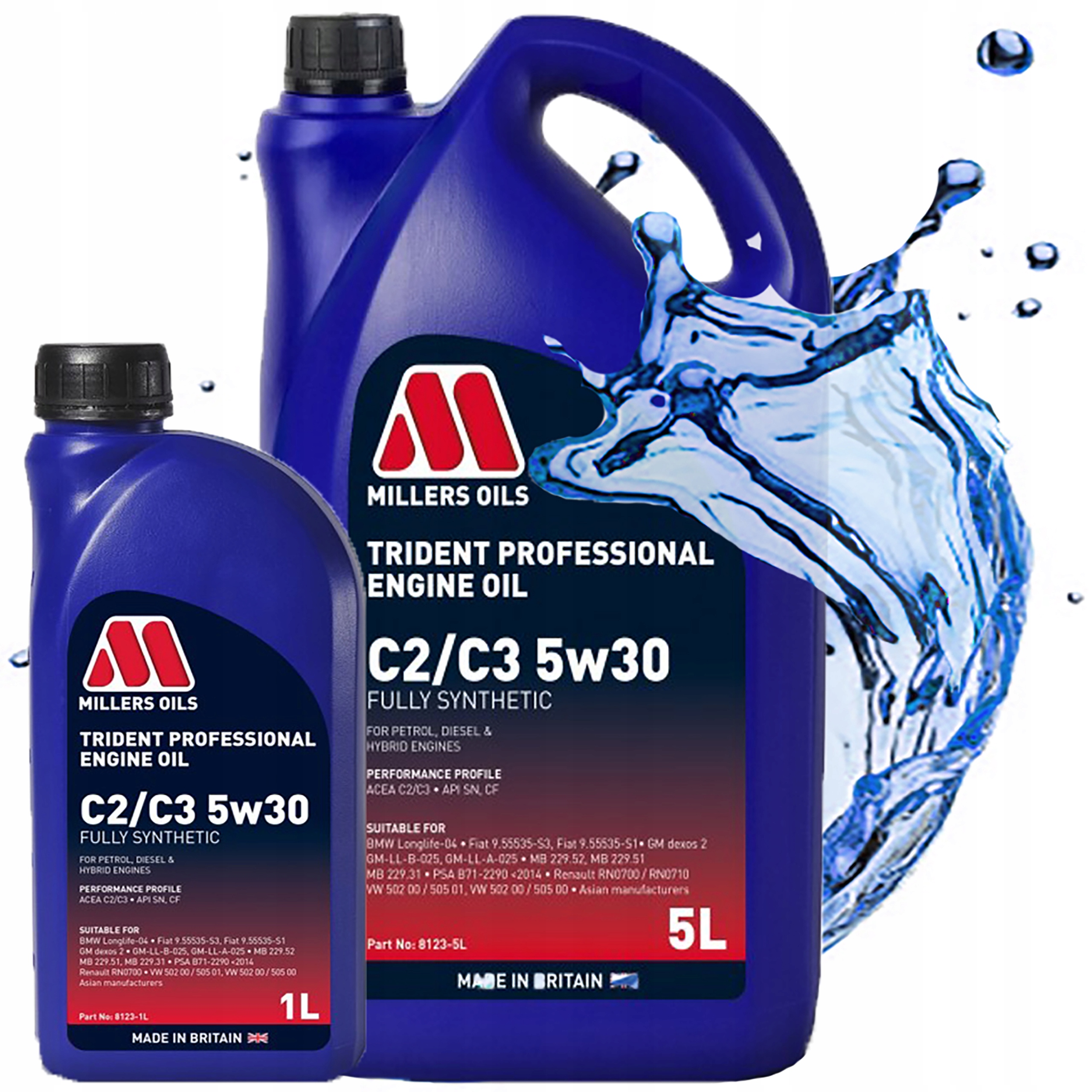 Syntetický Motorový Olej Millers Trident Professional C2 C3 5W30 LL04 6L
