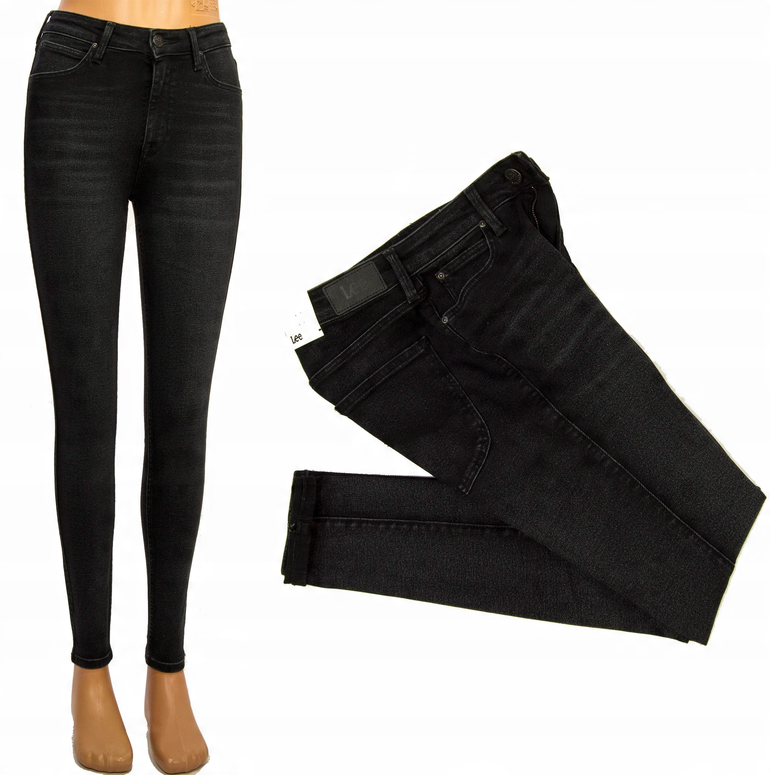 

Lee Ivy Black damskie spodnie jeans Skinny W30 L33