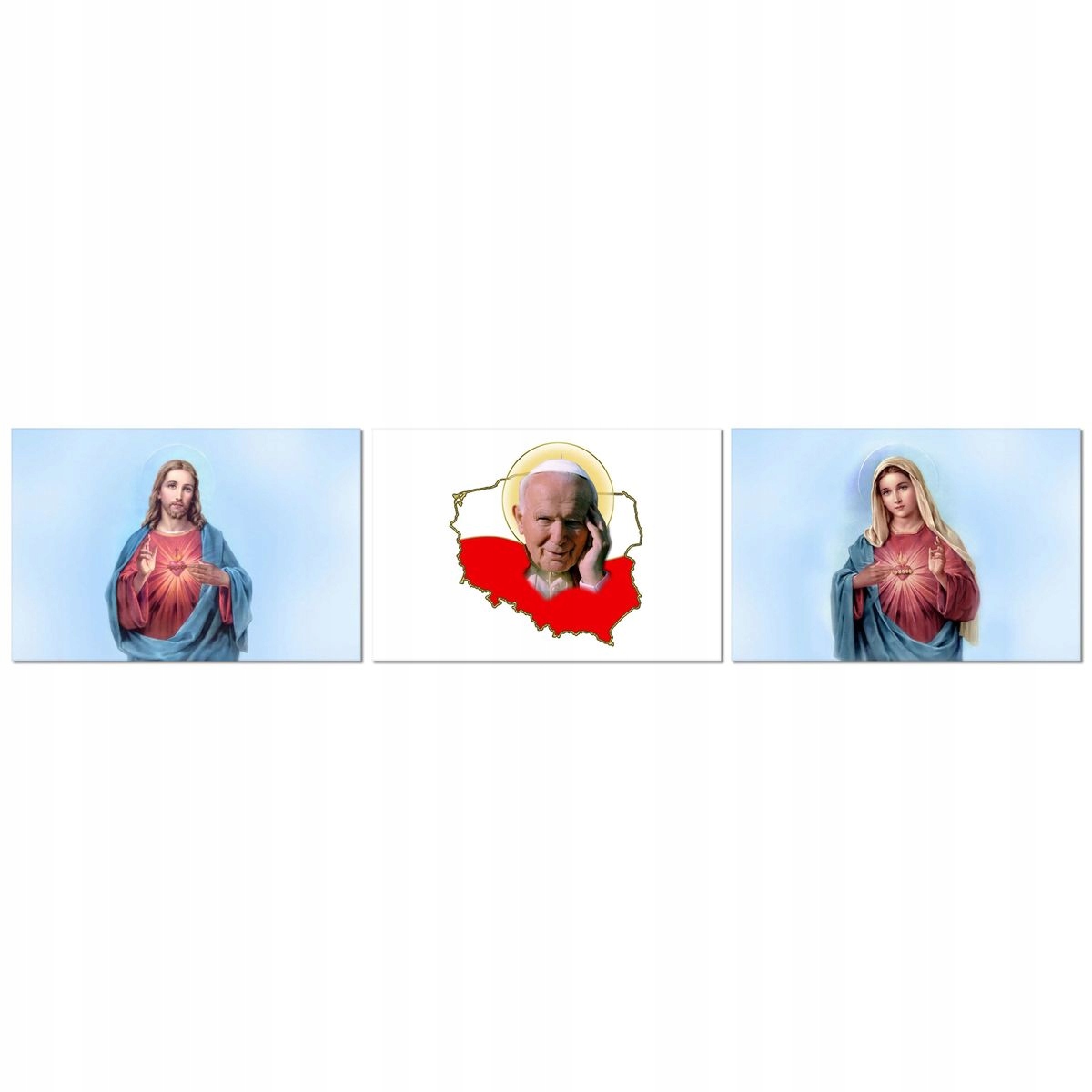 Obrazy 3x 90x60 Pápež Poliak Ján Pavol 2