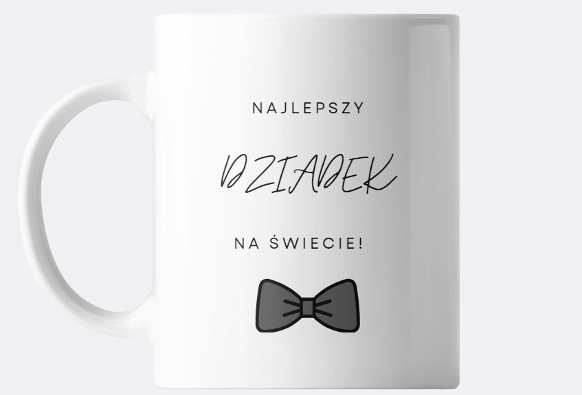 Hrnek Den dědečka nápis jakýkoli nejlepší dědeček na světě krabička