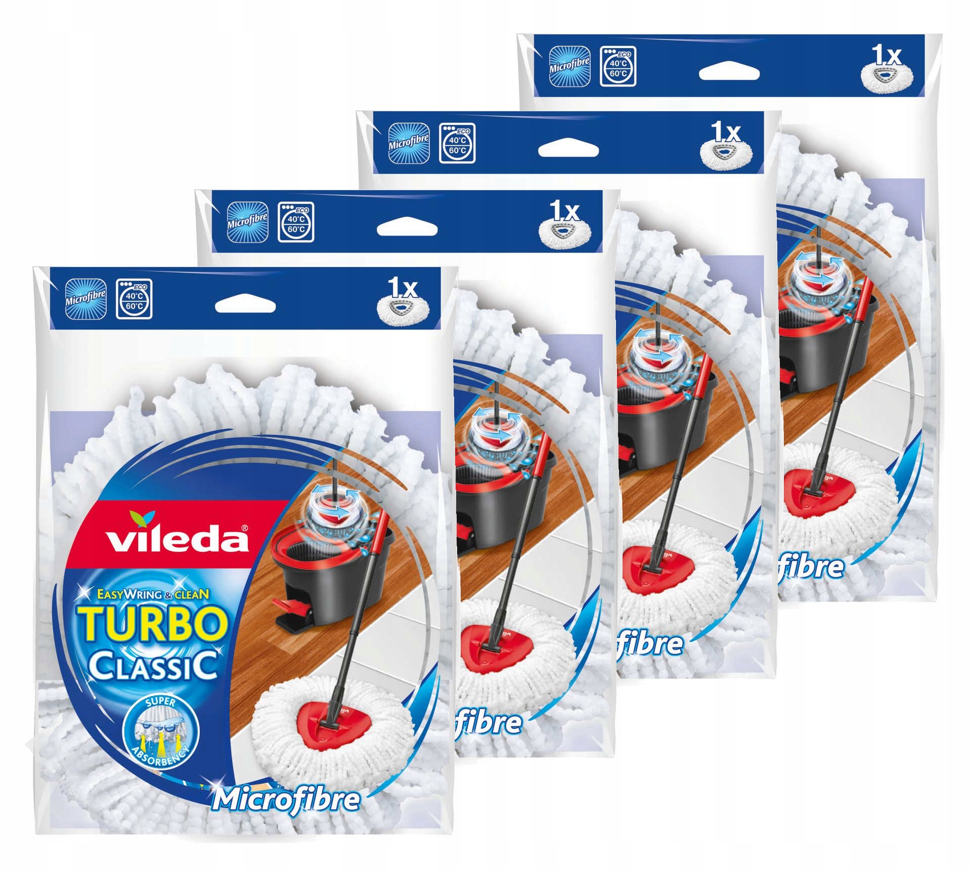 

Wkład mopa obrotowego Vileda Turbo 4 sztuki