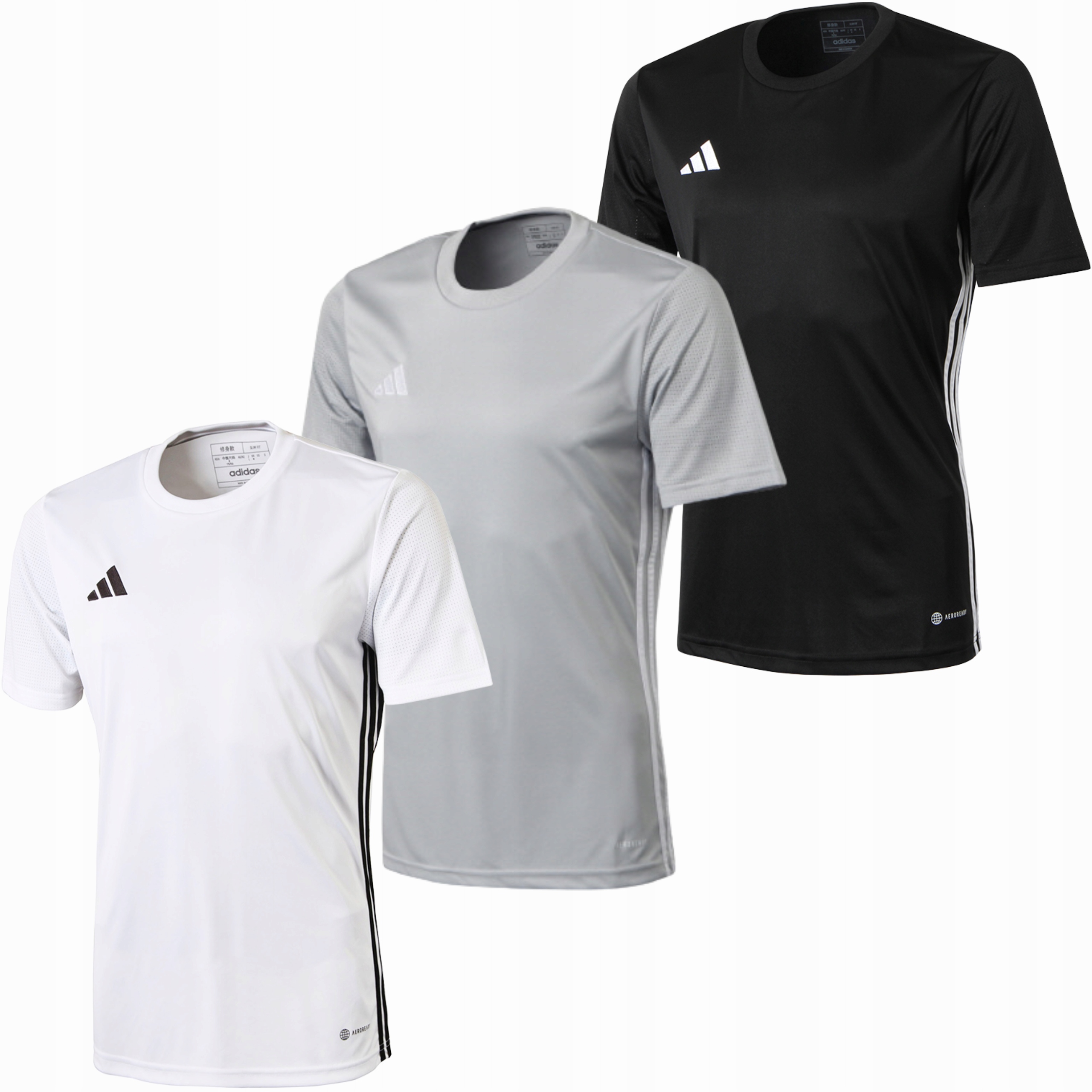 Zestaw Męski Adidas Komplet Biała Czarna Popiel Koszulka T-shirt r. M