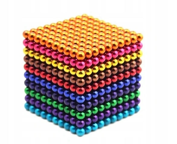 Tęczowe kulki magnetyczne!1000 sztuk 3 mm