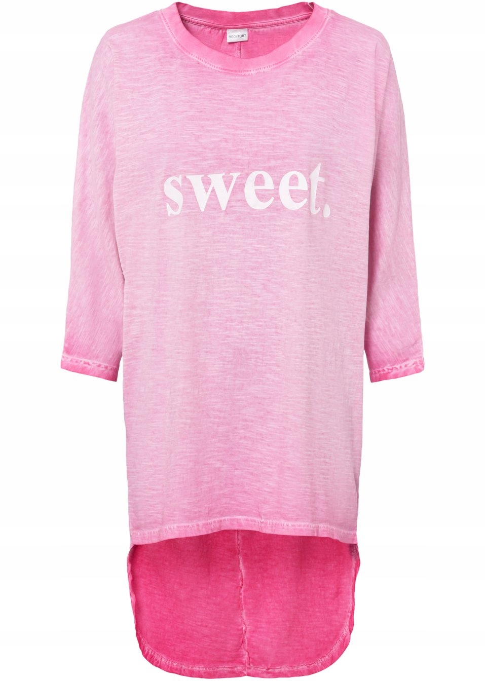 BA241 BLUZKA DAMSKA TUNIKA Z NAPISEM 32/34 RÓŻOWA • Cena