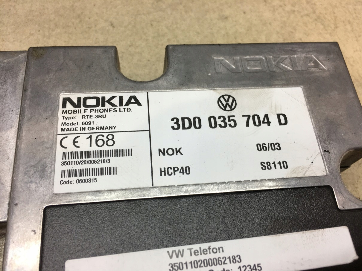 VW PHAETON 5.0 V10 TDI modulo TELEFONU 3D0035704D