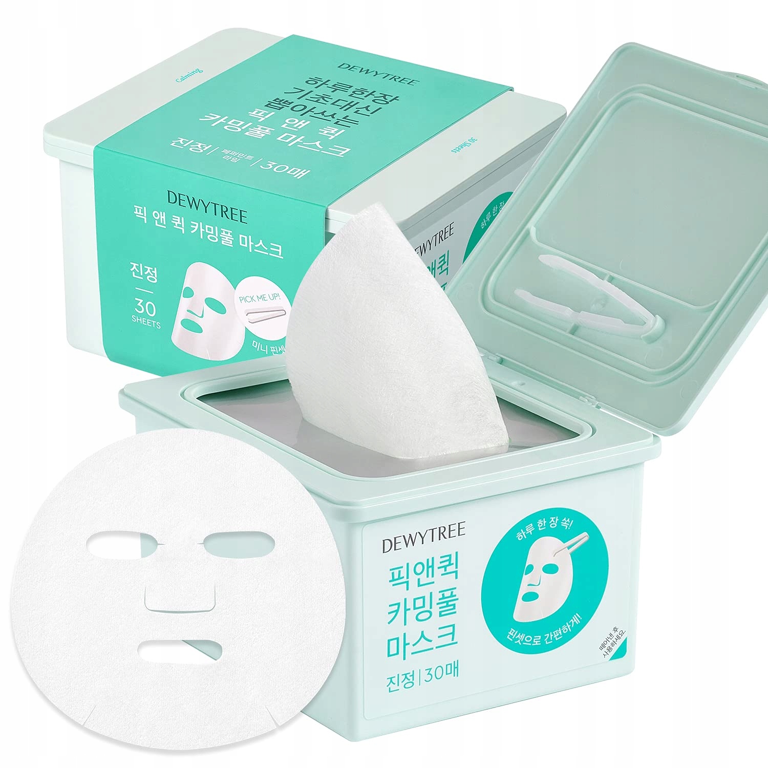 Dewytree Pick And Quick Calming Full Mask 30 ks Zklidňující plátýnkové masky