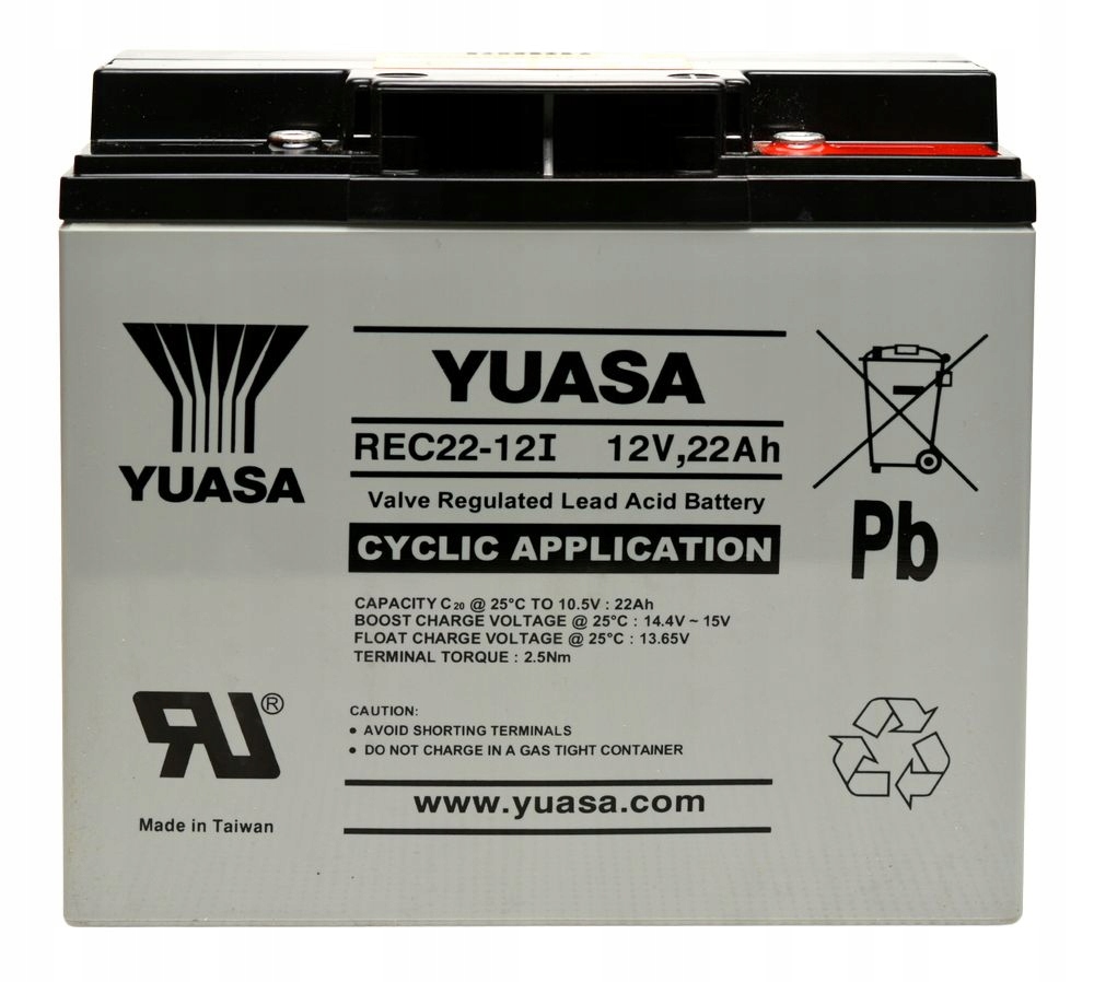 Yuasa REC22-12 22Ah 12V Agm Rec 22-12