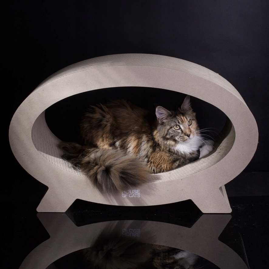 Velké kartonové škrabadlo a lehátko House of Cats Elipso Eco