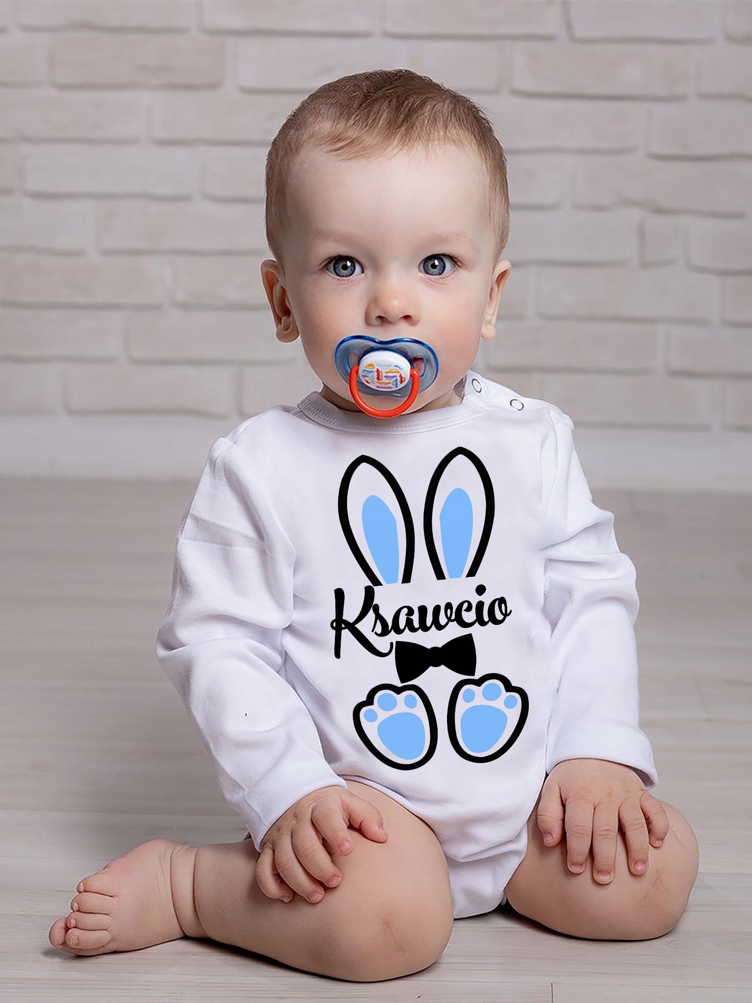 Body dziecięce niemowlęce Zajączek króliczek Imię WIELKANOC r.92 Marka Axima