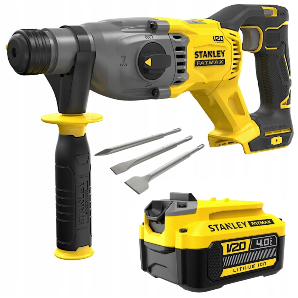 Stanley Młotowiertarka 18V Sds Plus V20 SFMCH900B Aku 4Ah Zestaw dłut