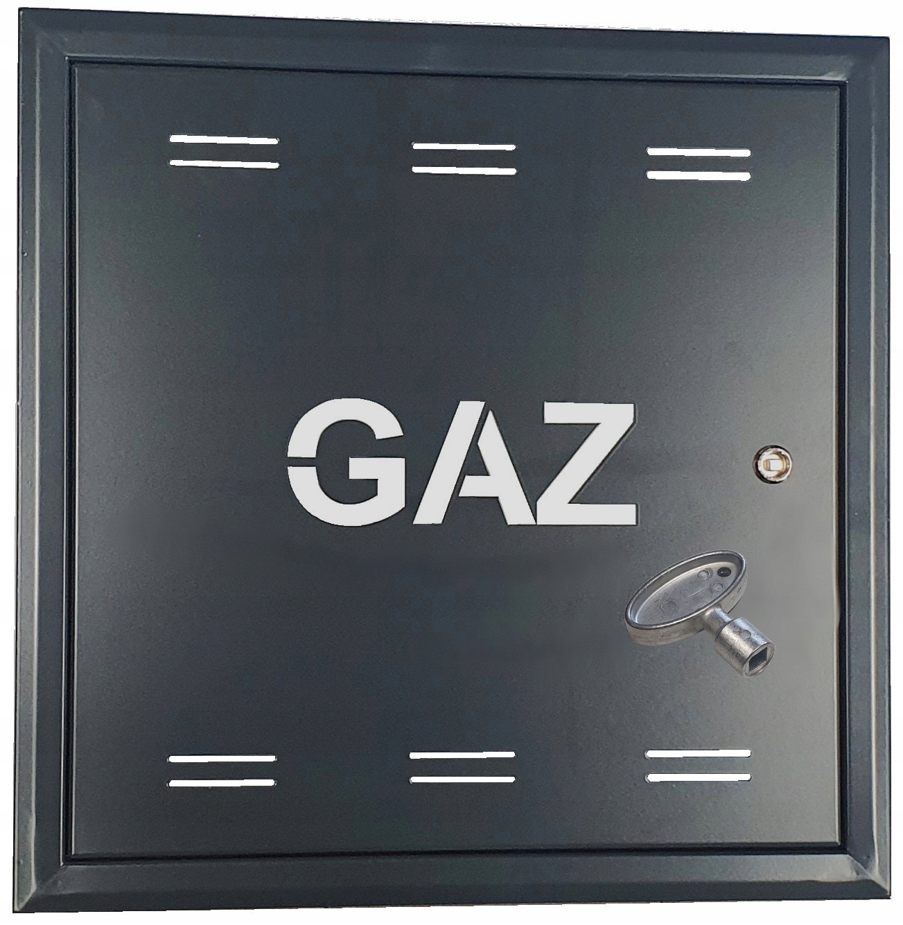 Plynová Dvířka Kovová Krabička 40x40x5 Antracit Na Klíč Polské