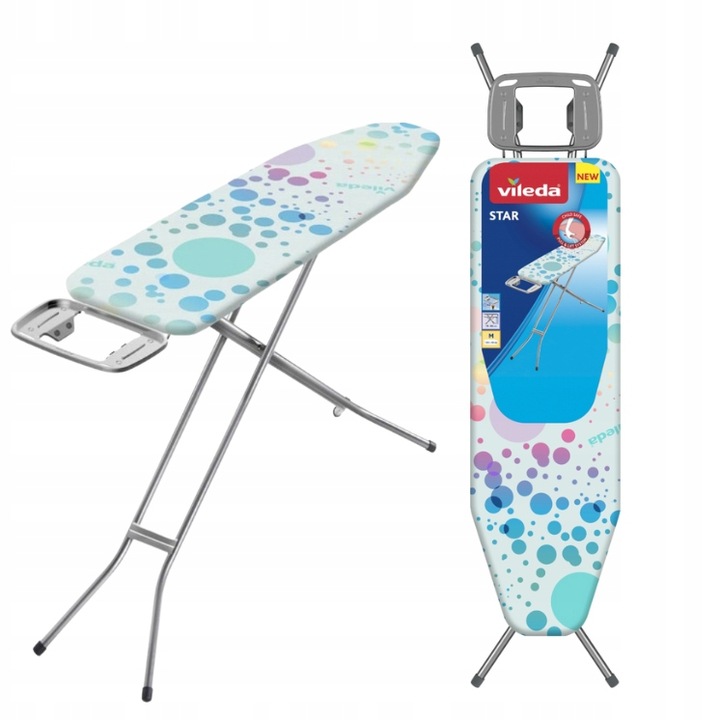 Deska Do Prasowania Vileda Star 120 x 38 cm Duża Powierzchnia Regulowana