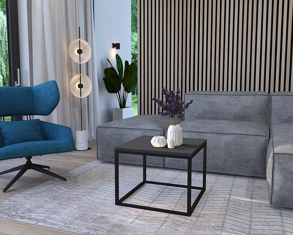 stolik ława industrialny loft CZARNY MAT 60*60/45 EAN (GTIN) 5905562770406