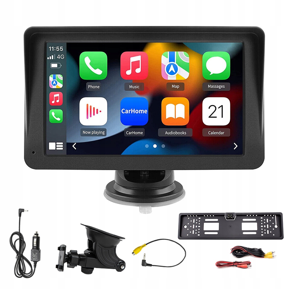 7" STACJA MULTIMEDIALNA RADIO MONITOR ANDROID AUTO CARPLAY KAMERA COFANIA