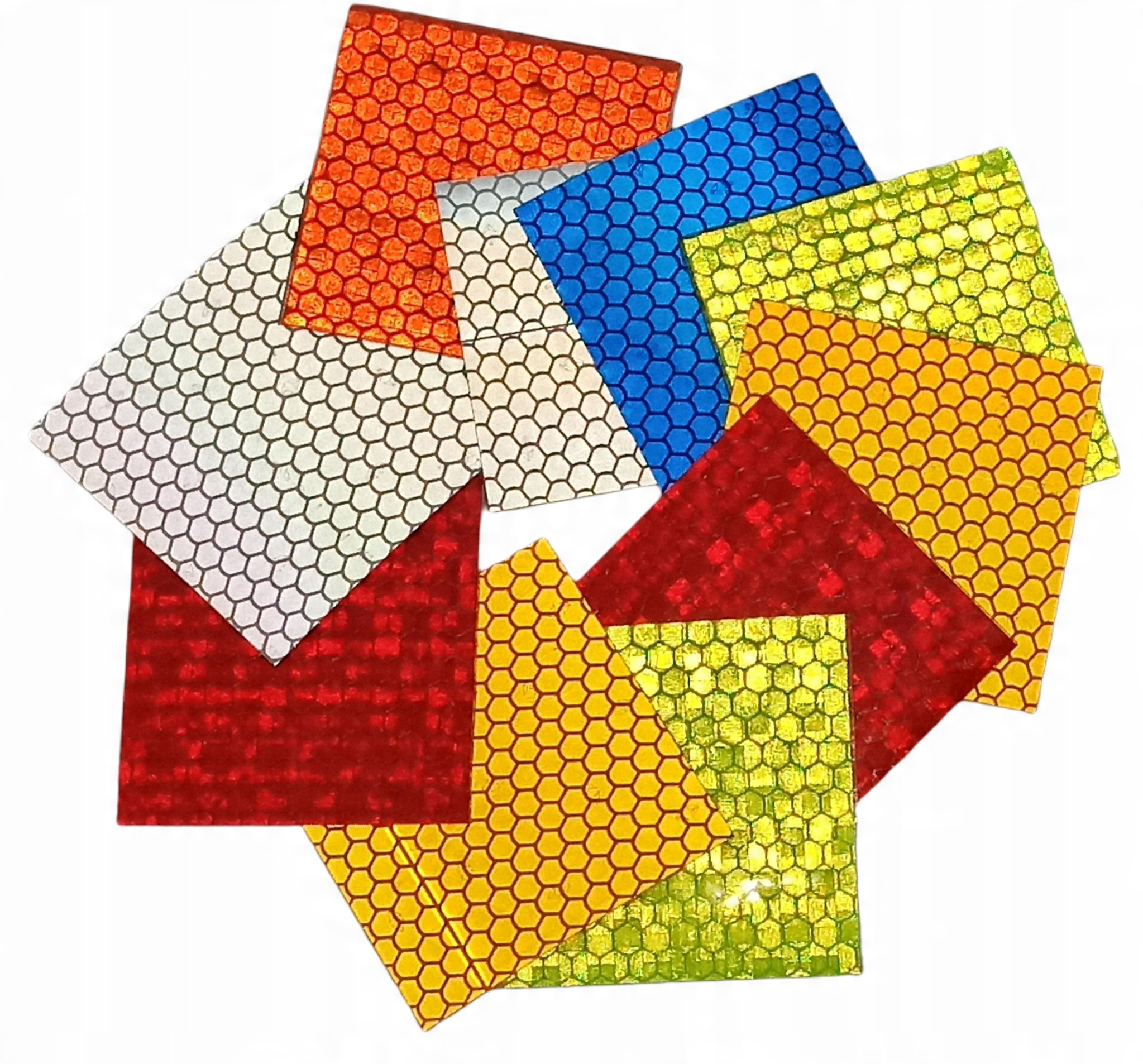 

Odblaskowe Samoprzylepne Naklejki 5x5cm MIX 10szt