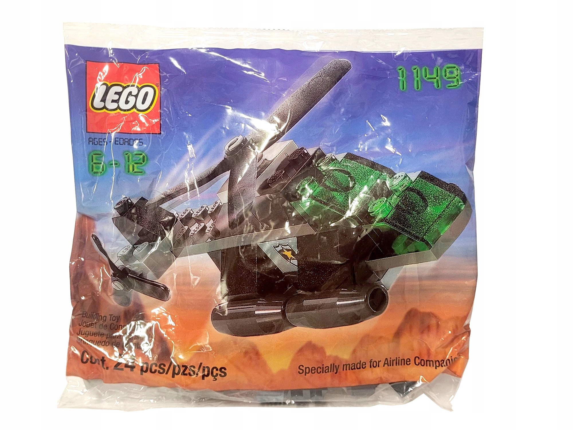 Lego Town 1149 śmigłowiec bojowy helikopter Creator polybag Misb 2002