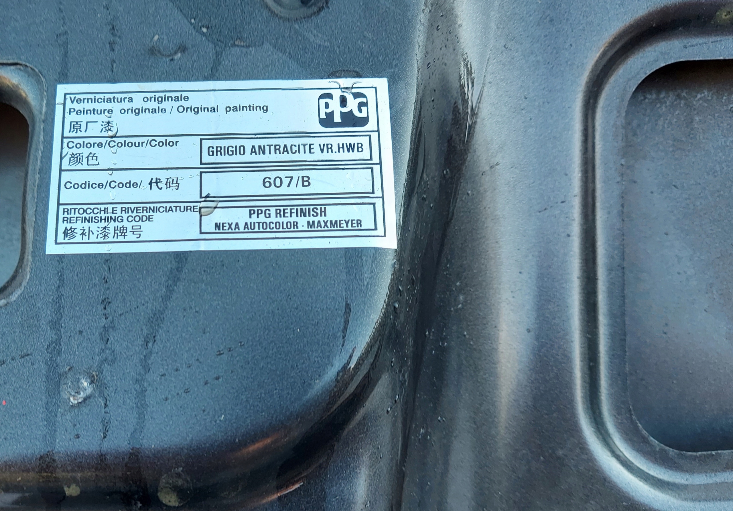 CAPOT ALFA ROMEO MITO LAK: 607B
