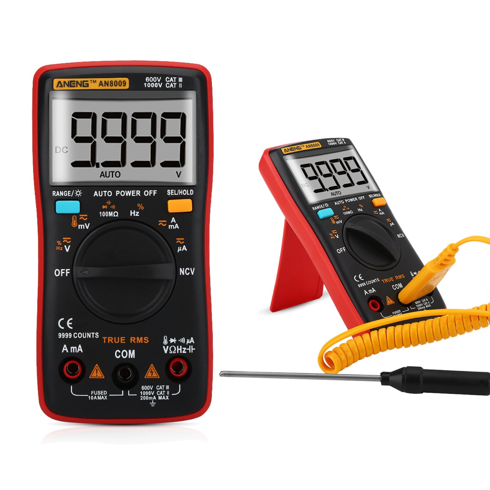 Multimetr digitální ruční měřič proudu odporového napětí automatický