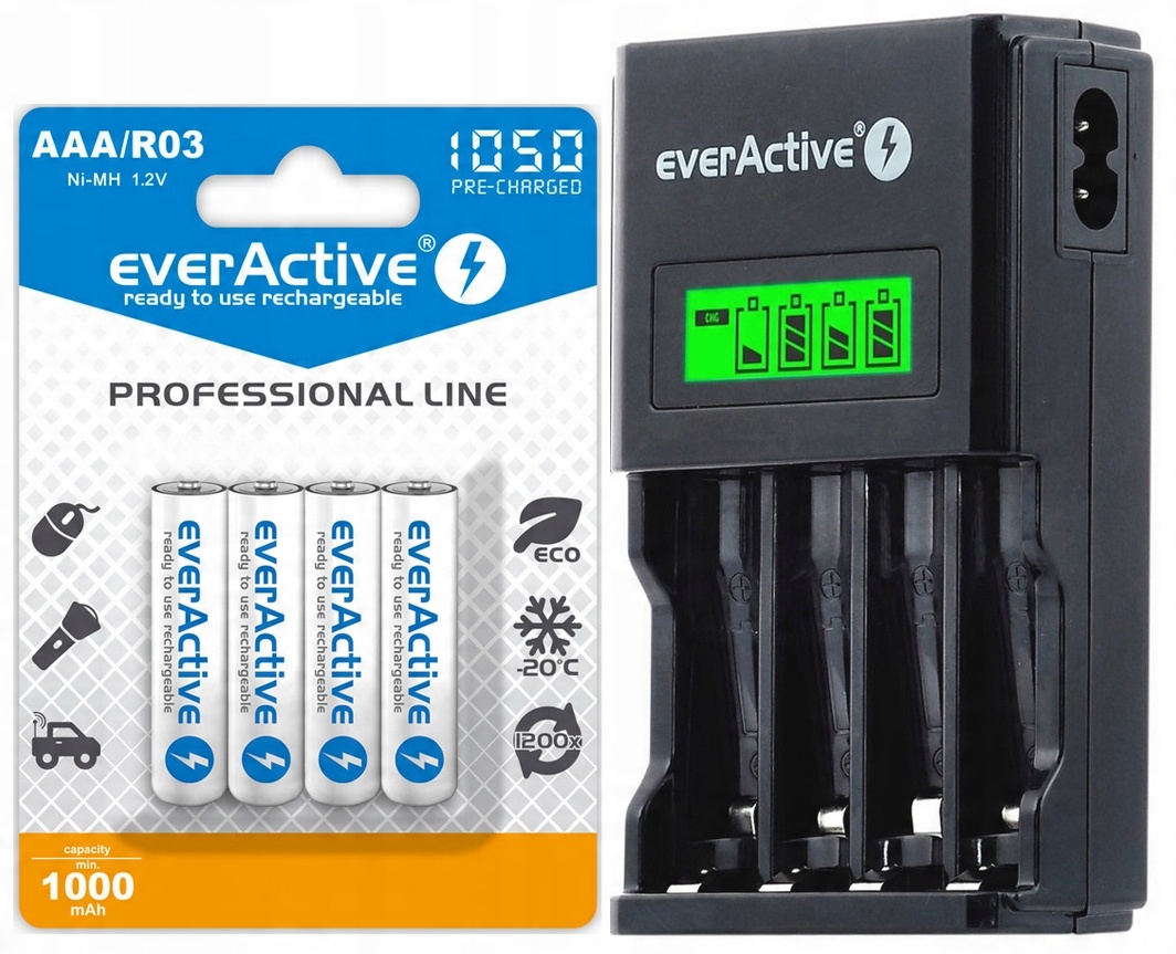 

Ładowarka Baterii NC450 4 Akumulatorki Everactive