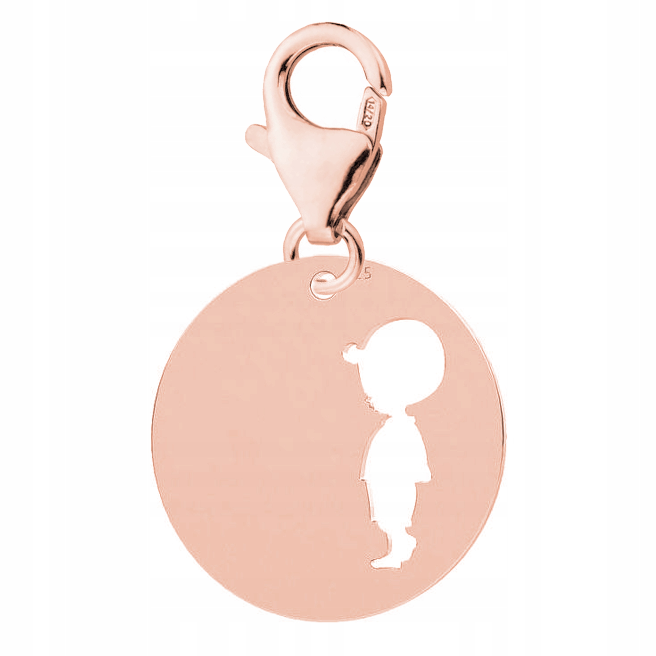 Přívěsek Chlapeček, růžové zlato, stříbro 925