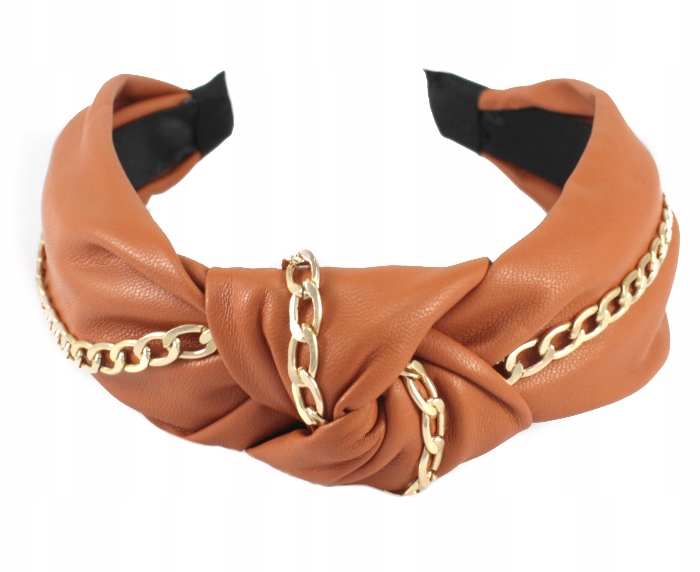 

Opaska Do Włosów Skórzana Supeł Camel Łańcuch