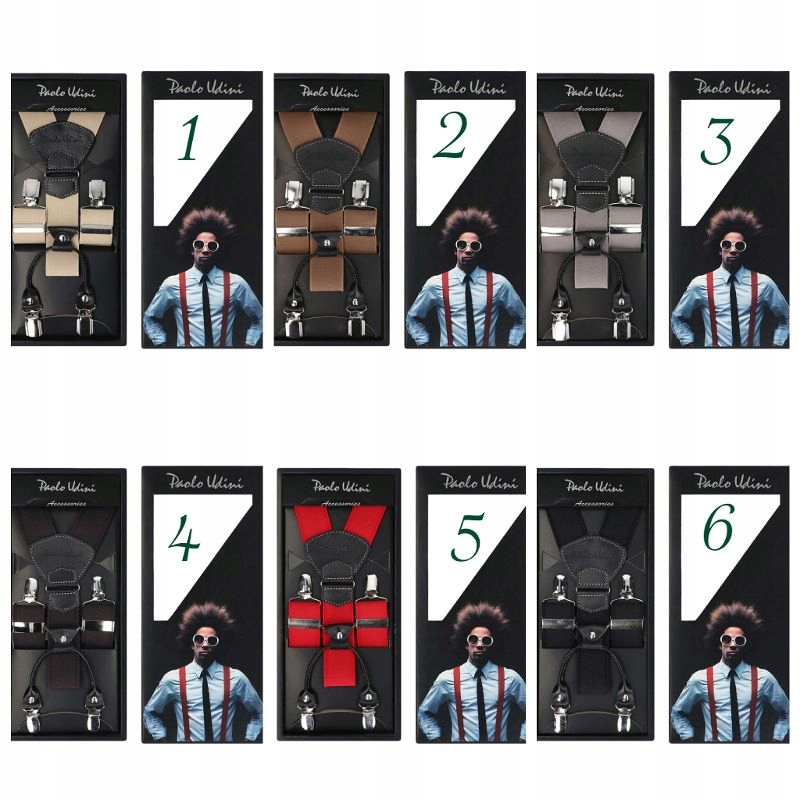 BRĄZOWE SZELKI MĘSKIE DO SPODNI ORGINALNE TOP-GAL Model GŁADKIE JEDNOLITE