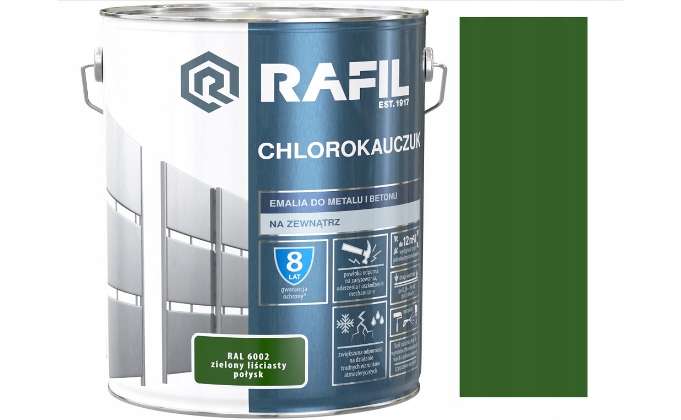 

Rafil Emalia Chlorokauczukowa 10L Zielony Ral 6002