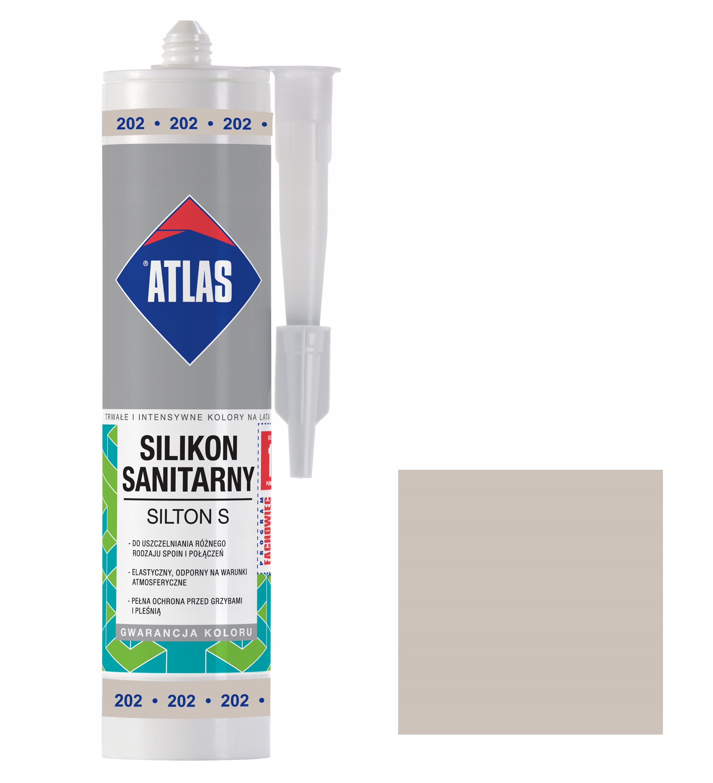 

Atlas Silikon Silton S 202 Popielaty 280 ml