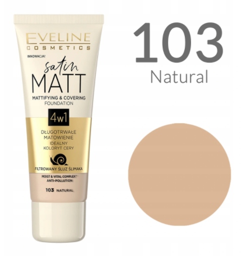 

Eveline Satin Matt podkład mat. 103 Natural 30ml