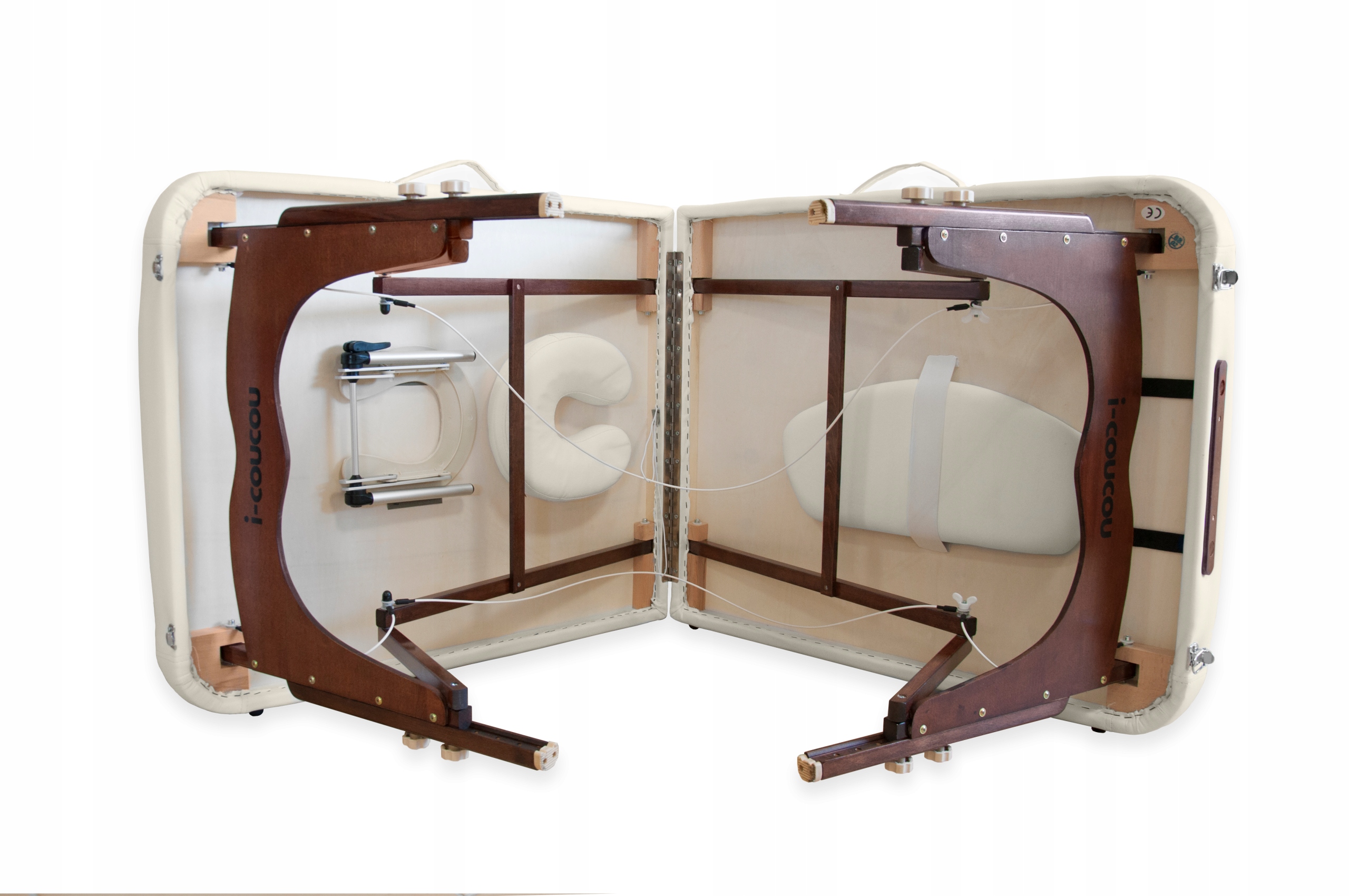 Table Lit de massage Cosmétique pour les cils, 2-seg Le matériau du cadre est le bois