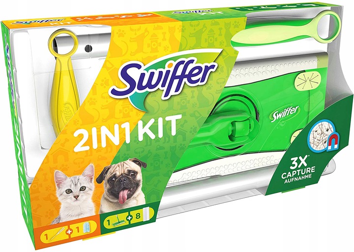 Levně Swiffer Set Kit Mop +vložky Duster 8 Metla
