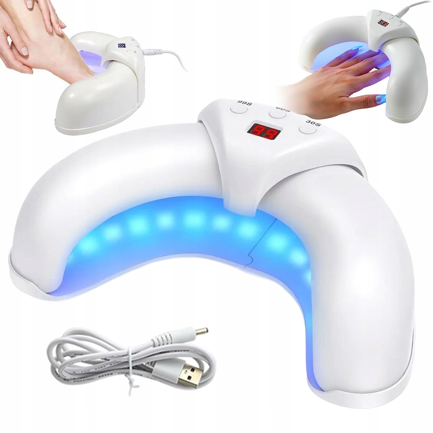 22 Led Malá Protiplísňová Lampa Na Nehty 45 W S LCD Displejem A Časovačem