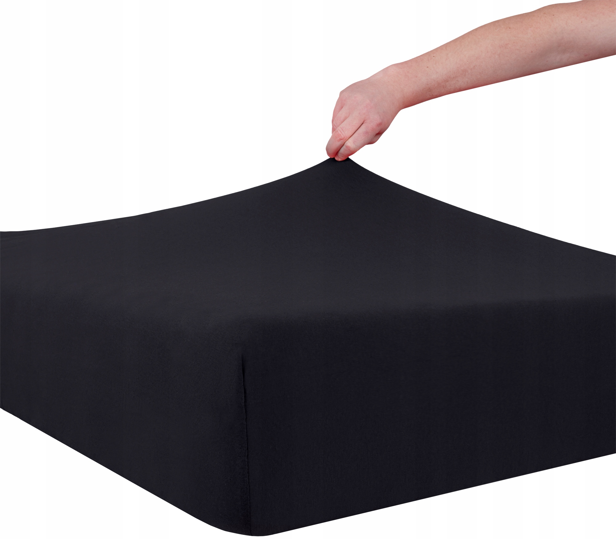 PRZEŚCIERADŁO JERSEY 80x180 Z GUMKĄ POLSKIE CZARNY Marka inna