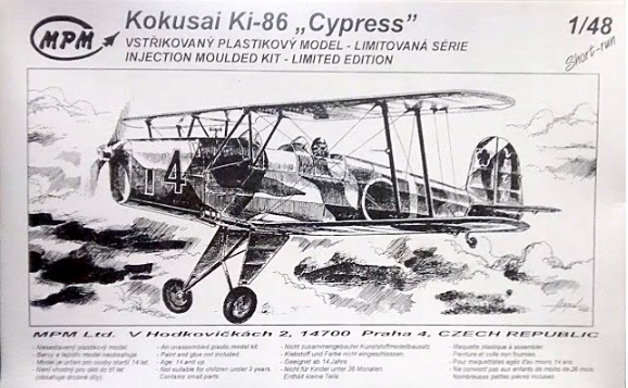 Poškozená krabička Kokusai Ki-86 "Cypress" Mpm Production 48032 stupnice 1/4