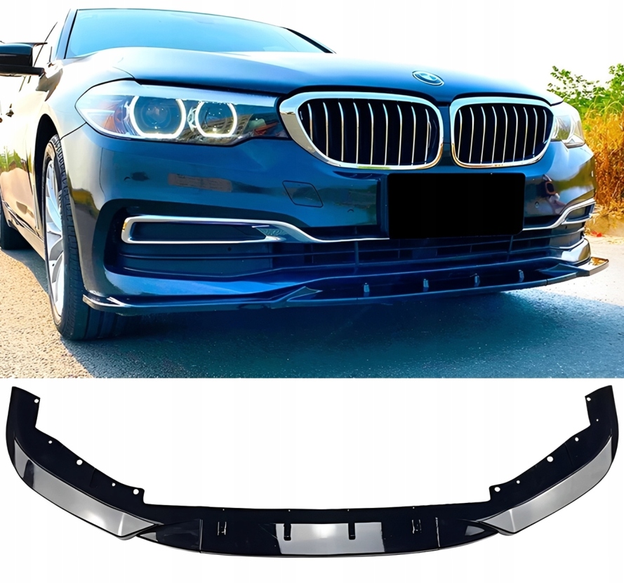 Bmw G30 G31 Predlift 2017-2020 Prídavok bežného nárazníka Splitter Čierny
