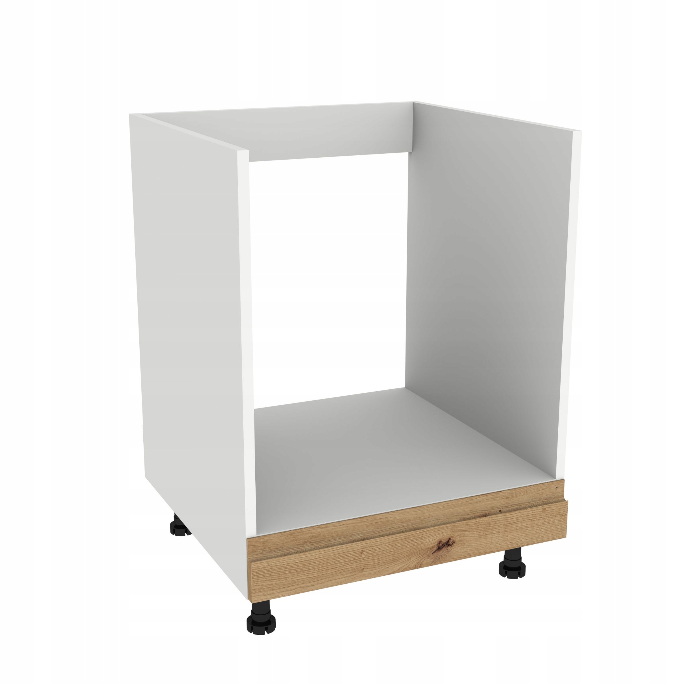 Skříňka pod troubu 60 Frezo Bílá přední Bezúchytkový Dub Artisan