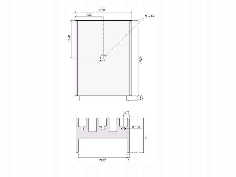 RADIATOR 35x23x16 RAD29 /1990 Symbol 1990
