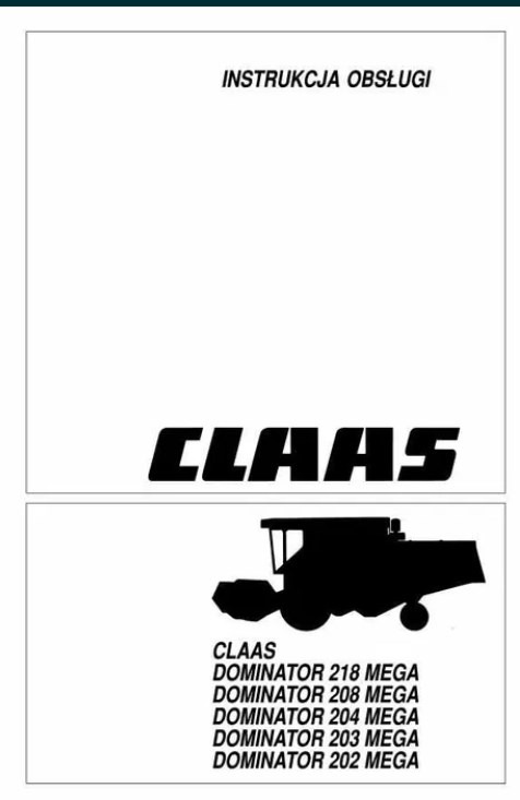 Instrukcja obsługi Claas 202, 203, 204, 208, 218 Pl